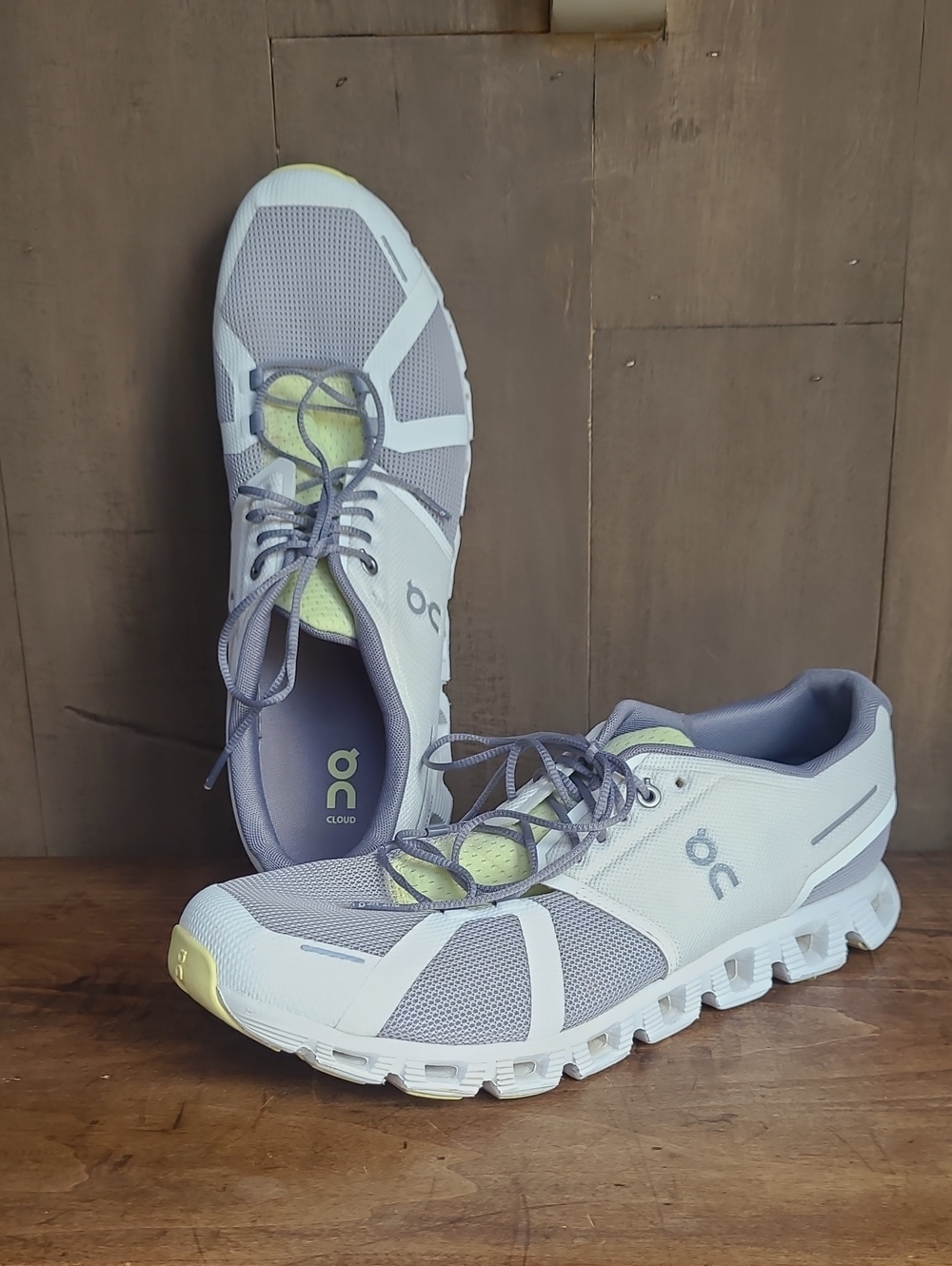 EUC On Cloud 5 Running Shoes Men's sz 12.5 Glacier Undyed White Athletic Sneaker